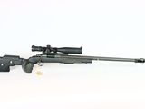 the rifle is ready to be used on a white background