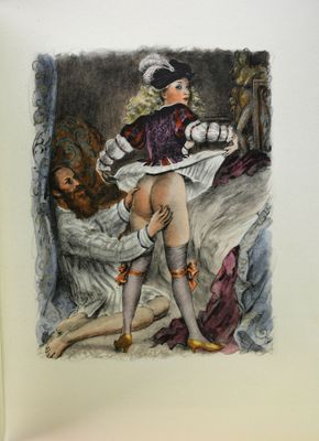 une photo d'un tableau représentant une femme dans un lit