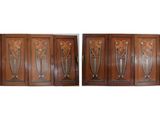 paire de commodes en bois sculpté de style Art nouveau