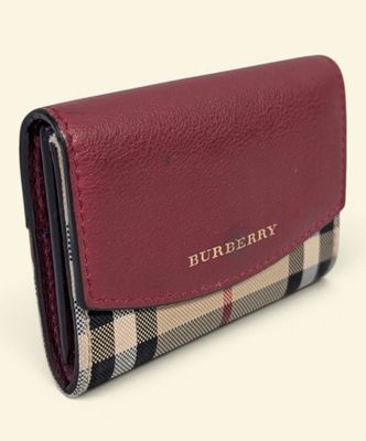Portefeuille en cuir à motif Burberry