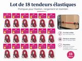 lot de 18 tendeurs en plastique, en plastique, en plastique, en plastique, en plastique, en plastique, en plastique, en plastique, en pl
