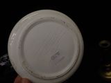 a person holding a white plate in their hand