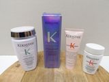 three different types of kerastase products sitting on a table