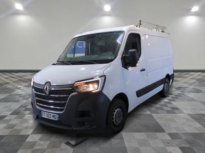 the white van is parked in a large room with checkered floor