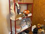 a shelf with a lot of items on it