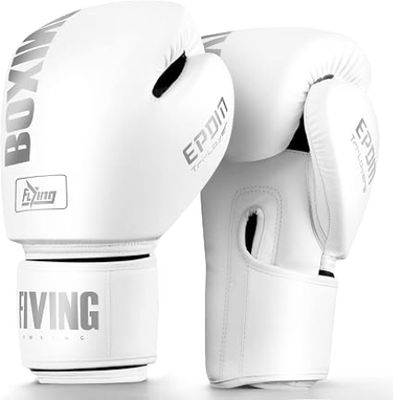 la paire de gants de boxe est blanche et noire sur fond blanc