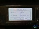 a close up of a digital device with a menu on the screen