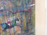 un tableau représentant un homme à cheval accroché au mur