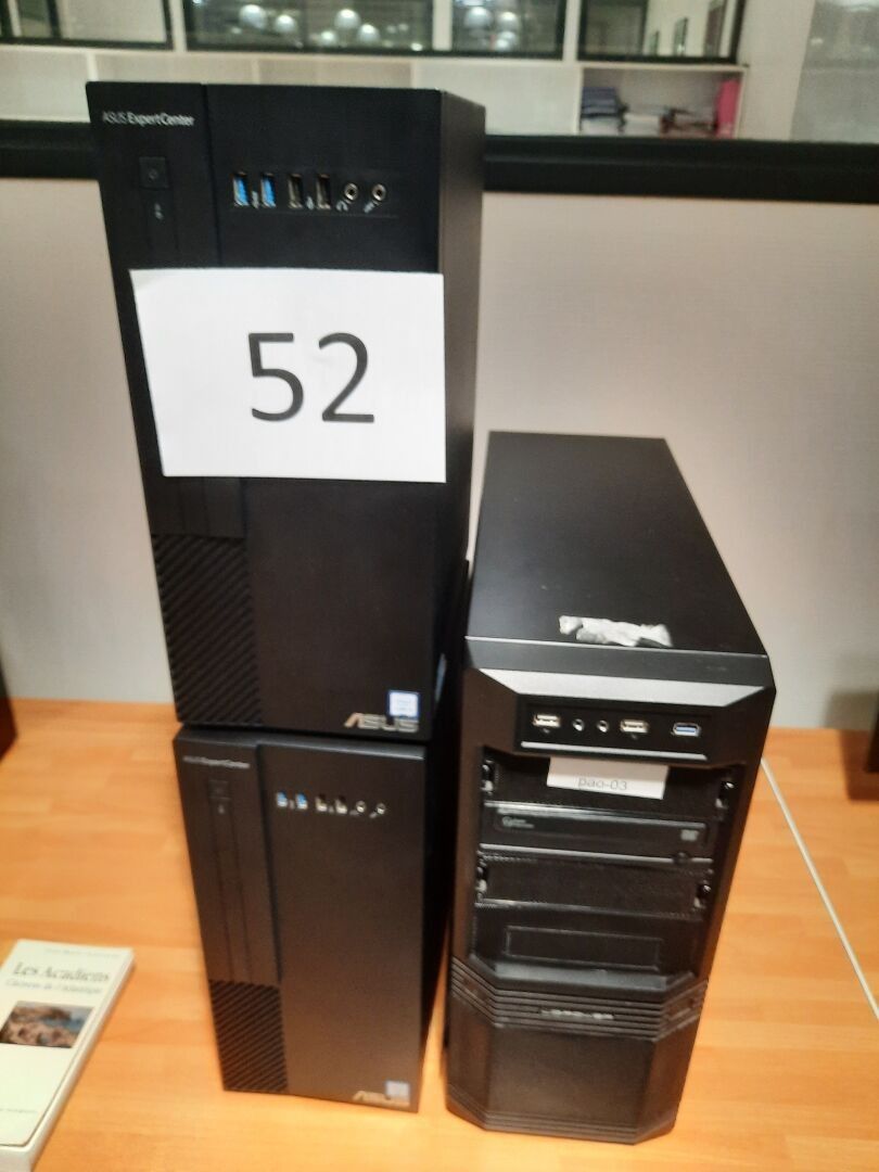 3 unités centrales dont 2 ASUS EXPERT CENTER, Intel Core i3 …