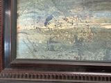 a picture of a painting of a landscape in a frame