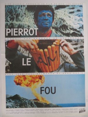 Affiche française du film « Quatre parts de pizza » représentant un homme tenant un seau rempli de pizza
