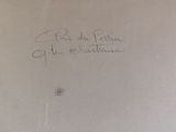 a writing on the wall of a bathroom with a toilet