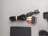 two cables connected to a hard drive and a charger
