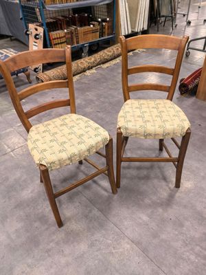 Paire de chaises bois