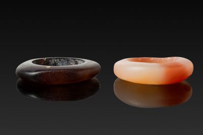 Paire D'Anneaux EN Agate ÉGyptienne