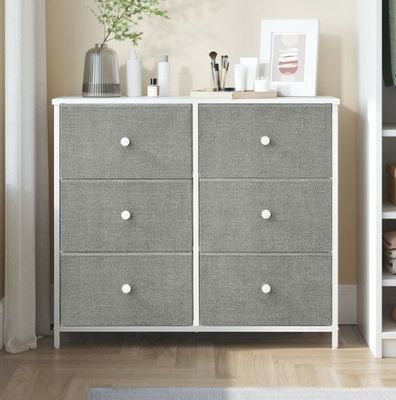 Commode, SONGMICS Meuble de Rangement avec 6 Tiroirs en Tiss…