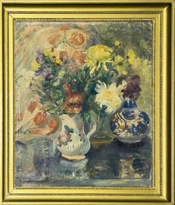 Paule GOBILLARD (1869-1946) "Nature-morte au bouquet de rose…