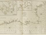 an old map of the atlantic showing the location of the islands