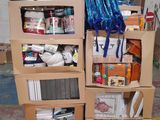 a cart with many boxes of supplies on it