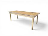 une image d'une table en bois sur fond blanc