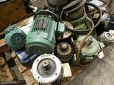 many different types of electric motors on a pallet