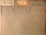 a picture of a painting on the wall with writing on it
