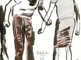 dessin d'un homme et d'une femme debout l'un à côté de l'autre