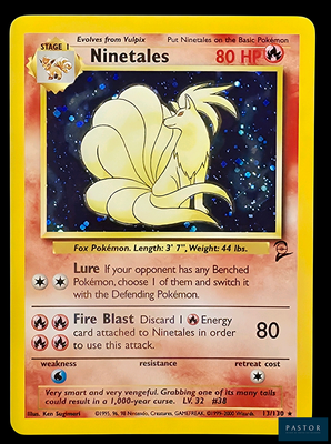 une carte Pokémon sur laquelle figure l'image d'un cheval blanc