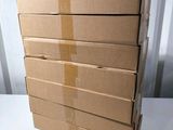a stack of cardboard boxes stacked on top of each other