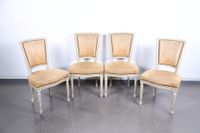 Suite de quatre chaises à dossier cabriolet en bois laqué mo…