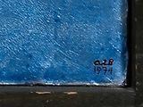 a picture of a painting of a man on a surfboard