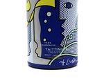 an image of a can of beer with a blue handle