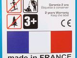 a sticker that says made in france on it