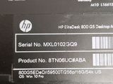 a label on the back of a printer that says hp