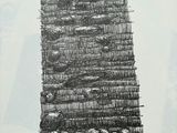 a black and white drawing of a building on a piece of paper