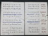 une photo d'un livre sur lequel figurent des inscriptions