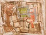 l'image d'un dessin représentant un homme assis sur une chaise