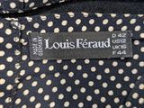 louis feraud black and white polka dot silk tie