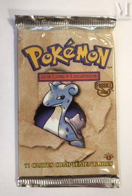 a close up of a bag of pokemon trading cards on a table