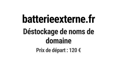 Nom de domaine batterieexterne.