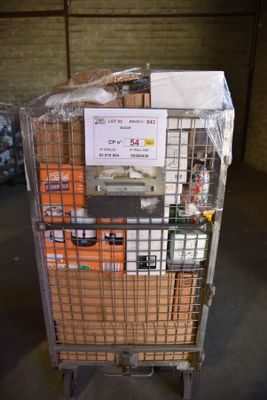 a cart with a lot of boxes on top of it