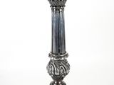 an image of a silver candle holder on a white background