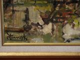 a picture of a painting of a man riding a horse