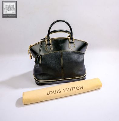 louis vuitton black leather handbag with gold hardware