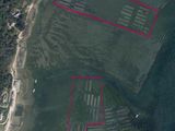 an aerial view of a large field with a lot of land