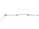 silver plated bracelet with four balls and a clasp