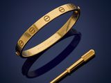 cartier love bracelet in 18k yellow gold
