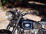 a motorcycle that is parked on the side of the road