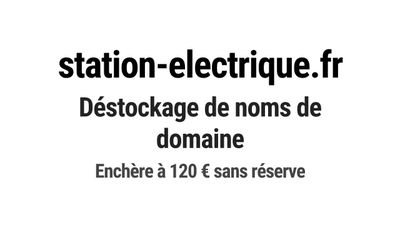 Nom de domaine station-electrique.