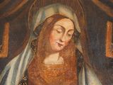 an image of a painting of a woman holding a book